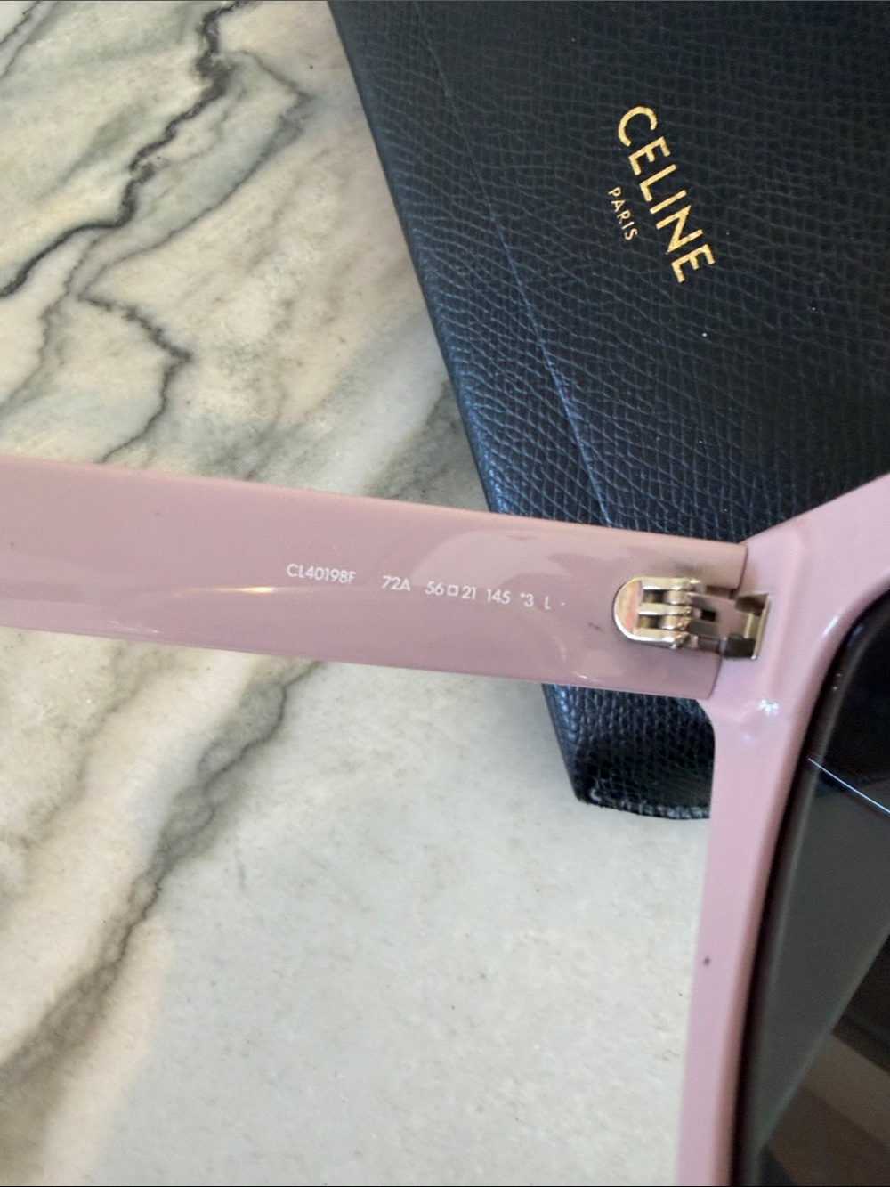 CELINE EYEWEAR Oversized square-frame acetate sunglasses Pink - Picture 5 of 6